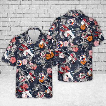 Air Force Hawaiian Shirt, US Air Force F-16 Fighting Falcon 457th Fighter Squadron Hawaiian Shirt, Air Force Aloha Shirt