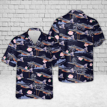 Air Force Hawaiian Shirt, US Air Force F-5F with AIM-9J Sidewinder, AGM-65 Maverick Hawaiian Shirt, Air Force Aloha Shirt