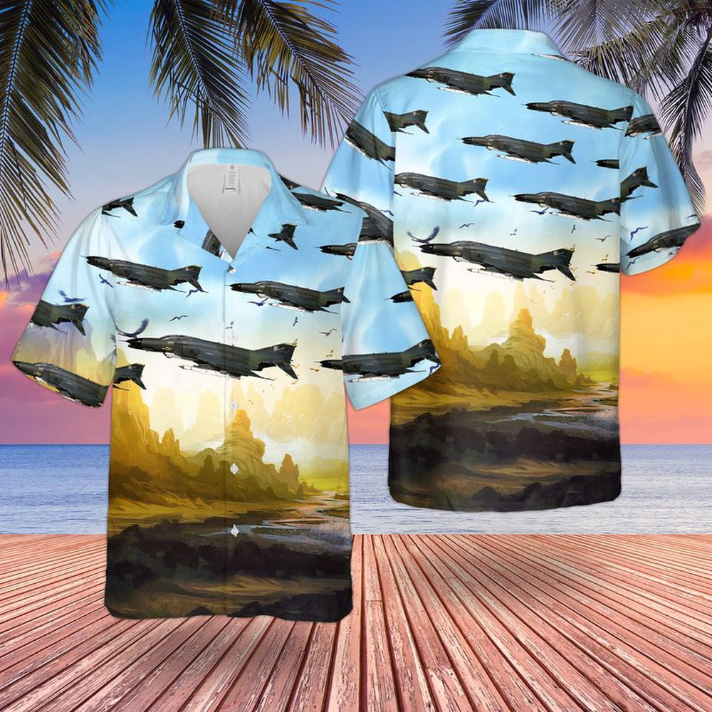 Air Force Hawaiian Shirt, US Air Force F4G Wild Weasel Hawaiian Shirt, Air Force Aloha Shirt