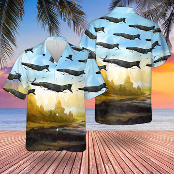Air Force Hawaiian Shirt, US Air Force F4G Wild Weasel Hawaiian Shirt, Air Force Aloha Shirt
