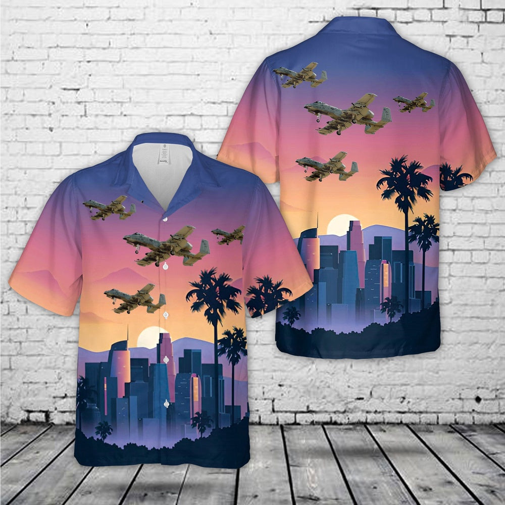 Air Force Hawaiian Shirt, US Air Force Fairchild OA-10A Thunderbolt II Hawaiian Shirt, Air Force Aloha Shirt
