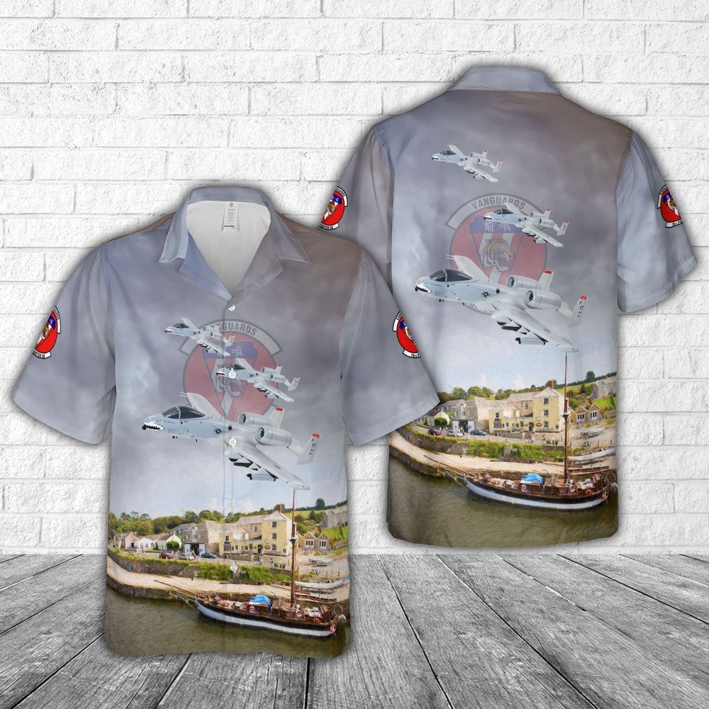 Air Force Hawaiian Shirt, US Air Force Fairchild Republic A-10 Thunderbolt II 76th Fighter Squadron Hawaiian Shirt, Air Force Aloha Shirt