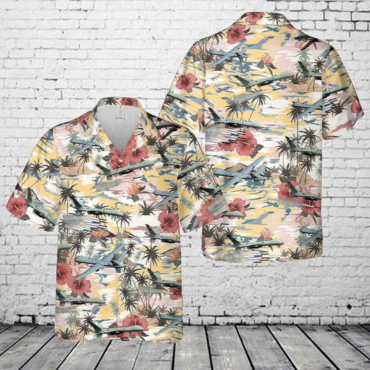 Air Force Hawaiian Shirt, US Air Force General Atomics MQ-9 Reaper Hawaiian Shirt, Air Force Aloha Shirt