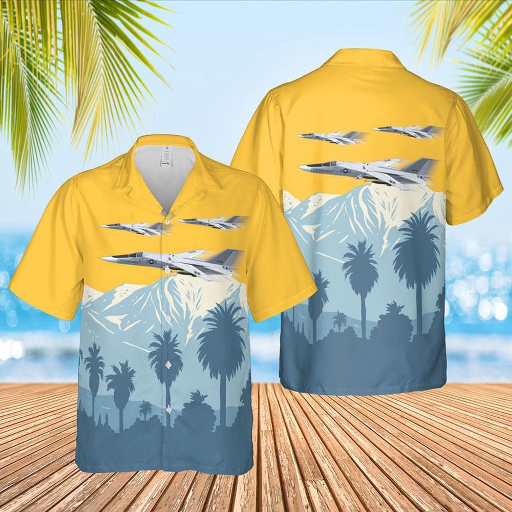Air Force Hawaiian Shirt, US Air Force General Dynamics F-111 Aardvark 63-9766 Hawaiian Shirt, Air Force Aloha Shirt