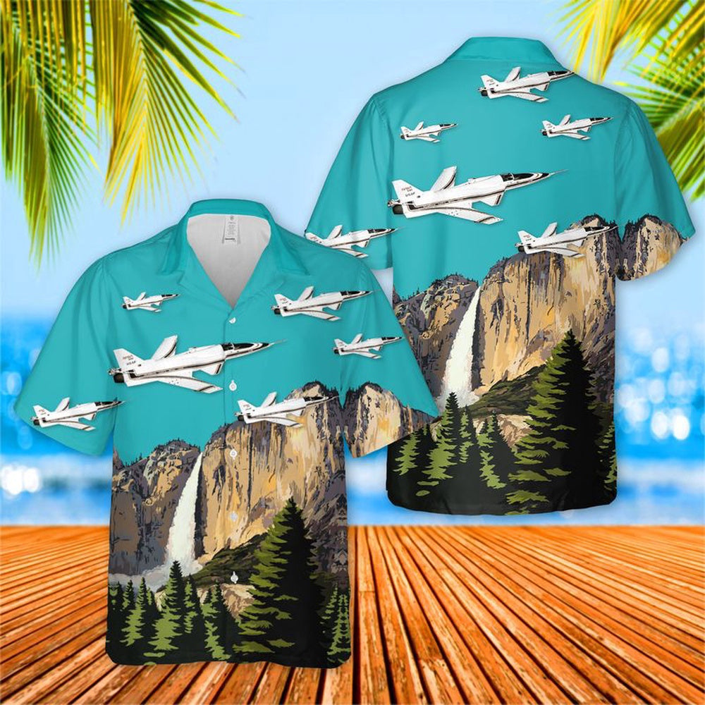 Air Force Hawaiian Shirt, US Air Force Grumman X-29 Hawaiian Shirt, Air Force Aloha Shirt