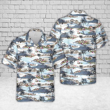 Air Force Hawaiian Shirt, US Air Force HH-60W Combat Rescue Helicopter Hawaiian Shirt, Air Force Aloha Shirt