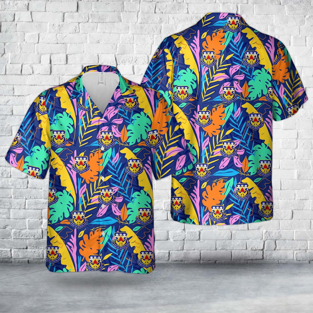 Air Force Hawaiian Shirt, US Air Force HQ New York Air National Guard shield Hawaiian Shirt, Air Force Aloha Shirt