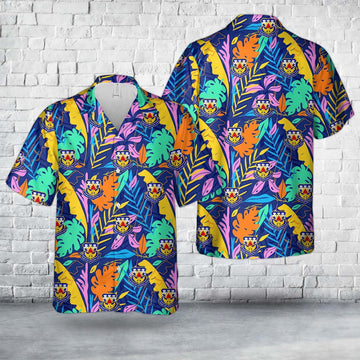 Air Force Hawaiian Shirt, US Air Force HQ New York Air National Guard shield Hawaiian Shirt, Air Force Aloha Shirt