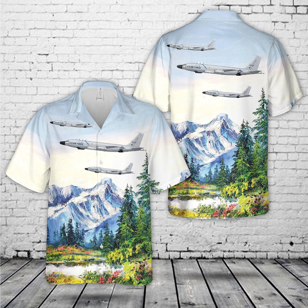 Air Force Hawaiian Shirt, US Air Force KC-135T Cobra Jaw Hawaiian Shirt, Air Force Aloha Shirt