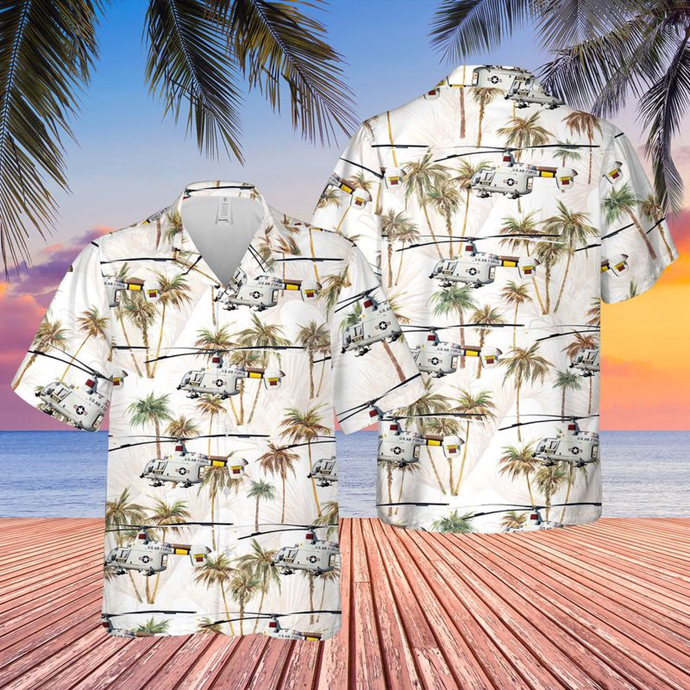 Air Force Hawaiian Shirt, US Air Force Kaman HH-43 Huskie Hawaiian Shirt, Air Force Aloha Shirt