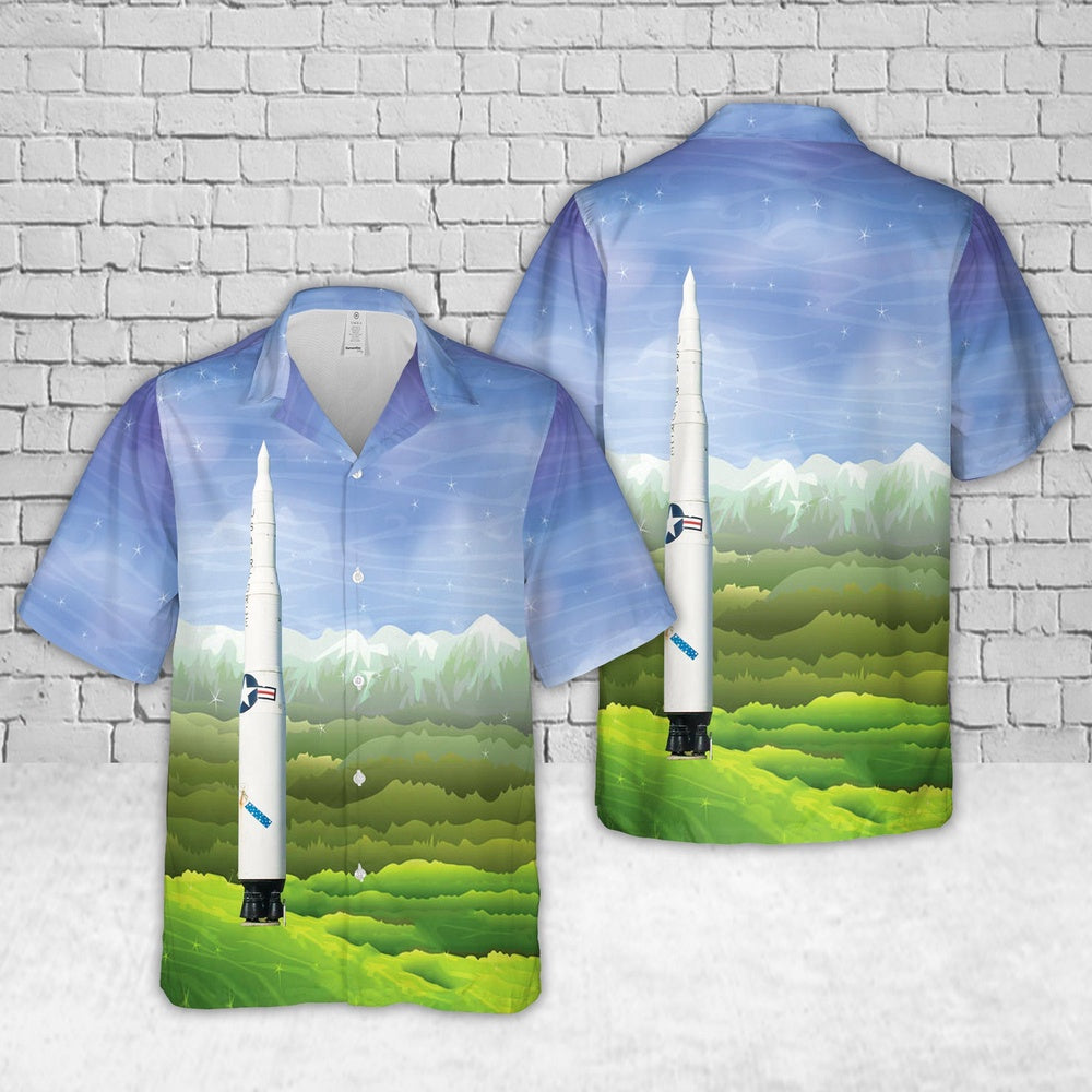 Air Force Hawaiian Shirt, US Air Force LGM-30 AB Minuteman I ICBM Hawaiian Shirt, Air Force Aloha Shirt