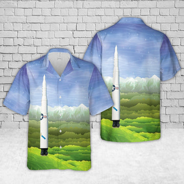 Air Force Hawaiian Shirt, US Air Force LGM-30 AB Minuteman I ICBM Hawaiian Shirt, Air Force Aloha Shirt