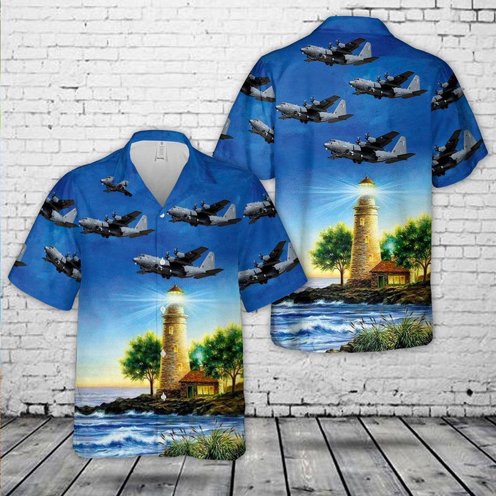 Air Force Hawaiian Shirt, US Air Force Lockheed AC-130J Ghostrider 73rd Special Operations Squadron Hawaiian Shirt, Air Force Aloha Shirt