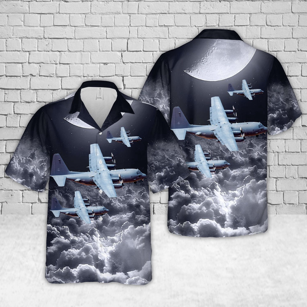 Air Force Hawaiian Shirt, US Air Force Lockheed AC-130W Hercules (L-382) Hawaiian Shirt, Air Force Aloha Shirt