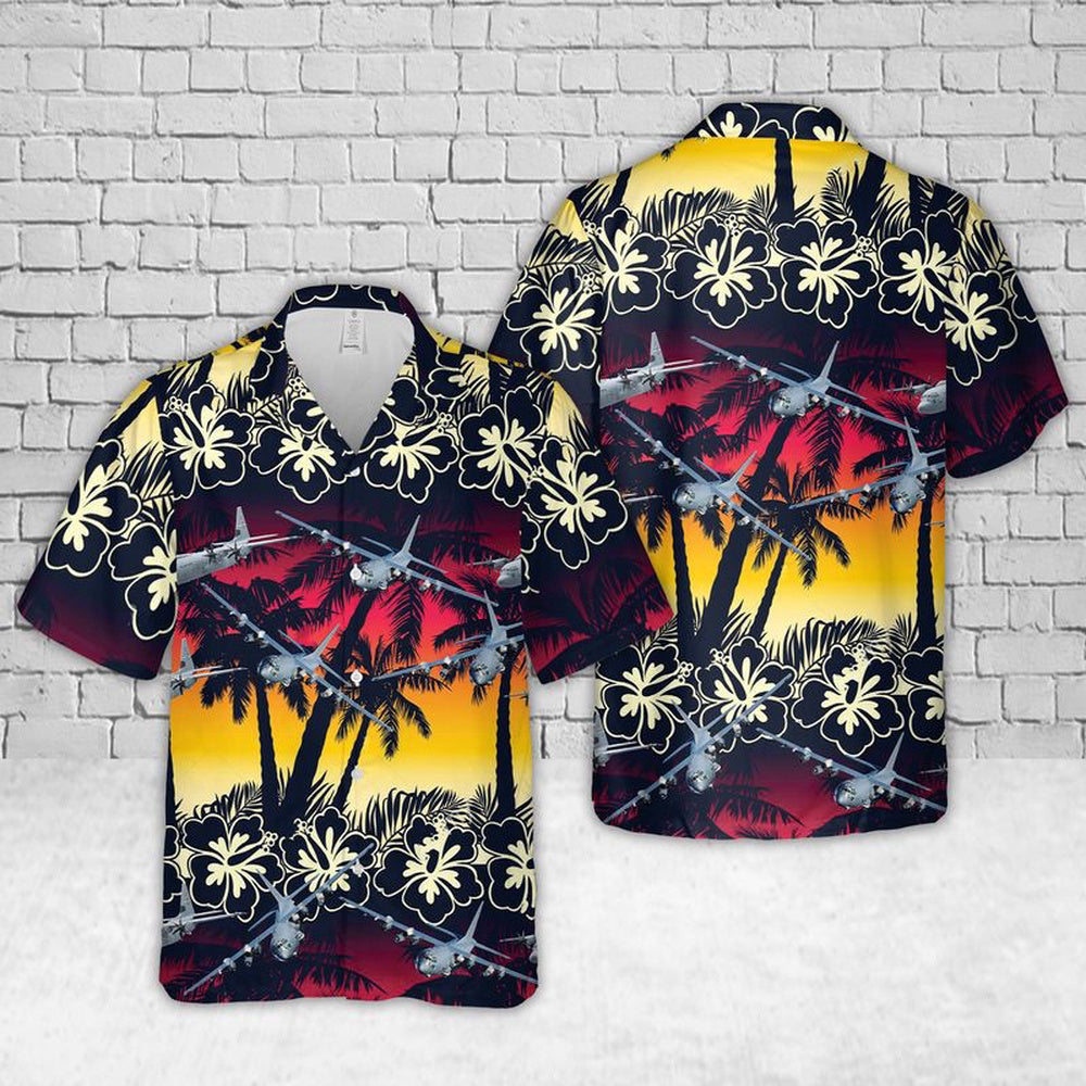 Air Force Hawaiian Shirt, US Air Force Lockheed AC-130 Hawaiian Shirt, Air Force Aloha Shirt