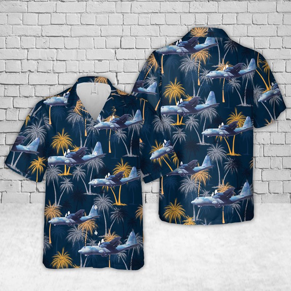 Air Force Hawaiian Shirt, US Air Force Lockheed C-130B Hercules Hawaiian Shirt, Air Force Aloha Shirt