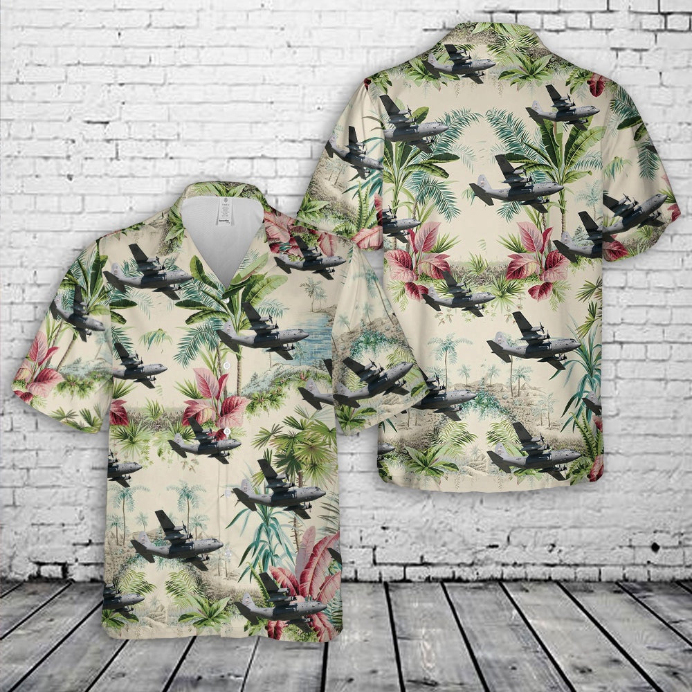 Air Force Hawaiian Shirt, US Air Force Lockheed C-130H Hercules # 88-4401 Hawaiian Shirt, Air Force Aloha Shirt
