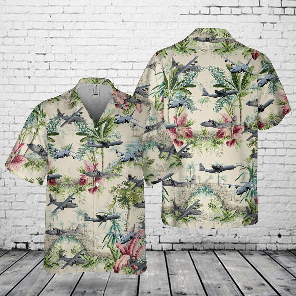 Air Force Hawaiian Shirt, US Air Force Lockheed C-130 Hercules Pocket Hawaiian Shirt, Air Force Aloha Shirt