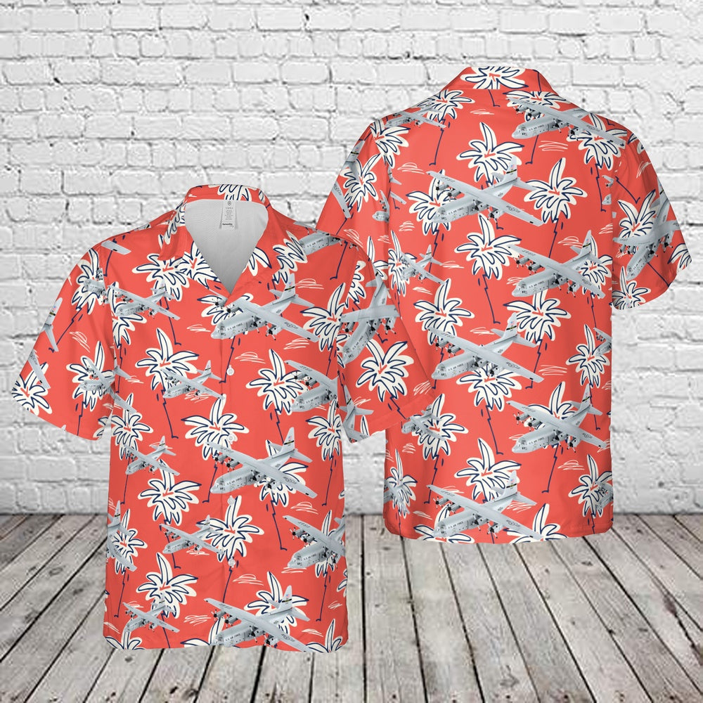 Air Force Hawaiian Shirt, US Air Force Lockheed C-130 Hercules Spare 617 Hawaiian Shirt, Air Force Aloha Shirt
