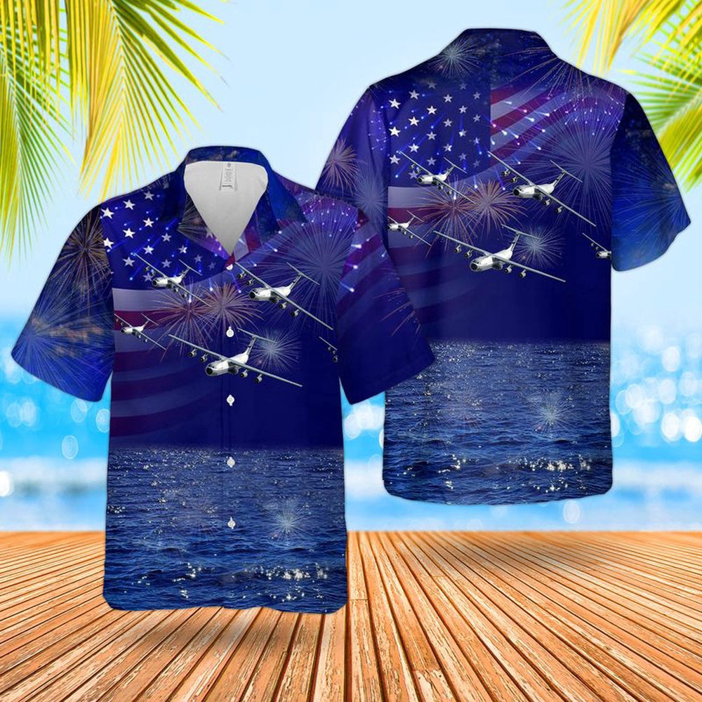 Air Force Hawaiian Shirt, US Air Force Lockheed C-141 Starlifter Hanoi Taxi Hawaiian Shirt, Air Force Aloha Shirt