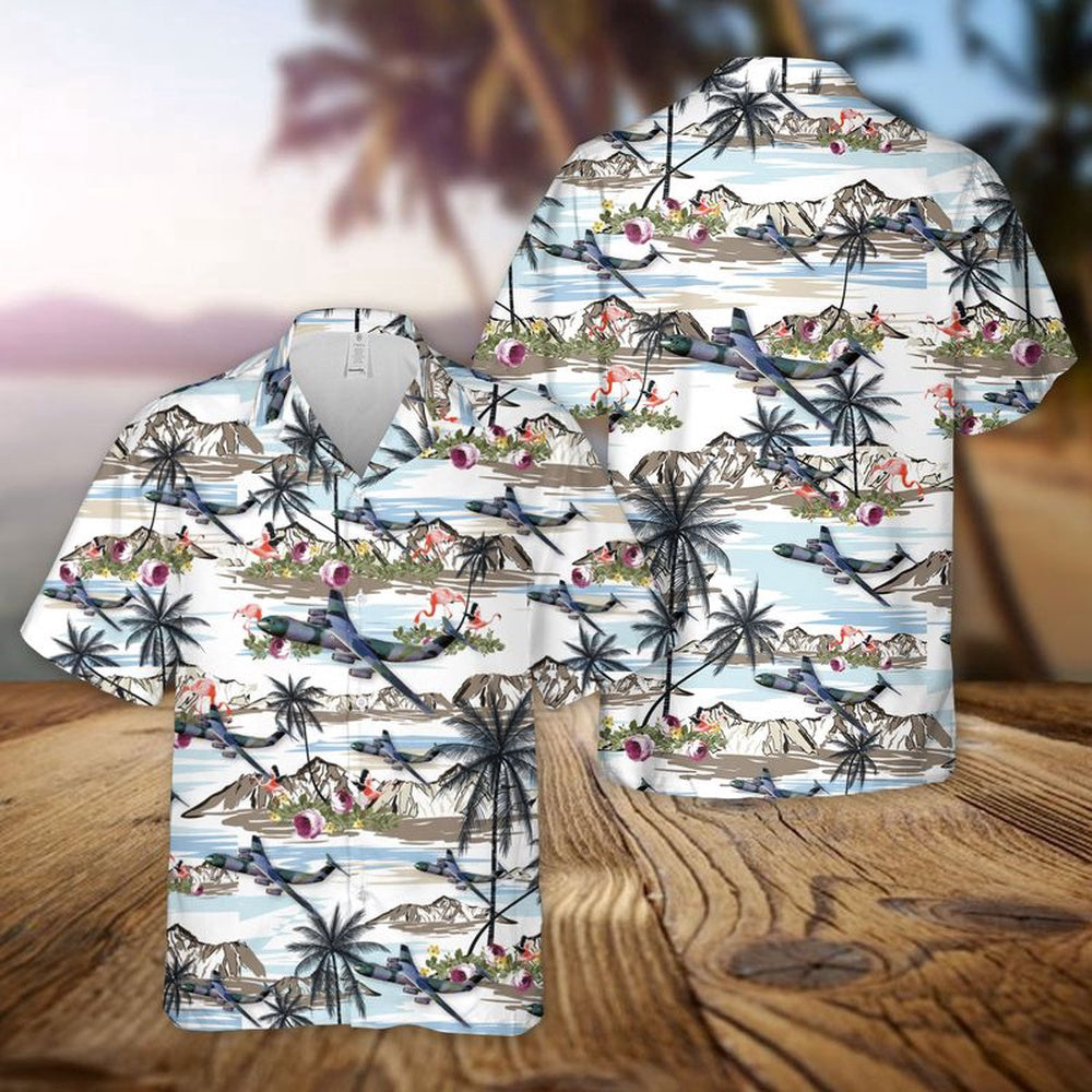 Air Force Hawaiian Shirt, US Air Force Lockheed C-141 Starlifter Hawaiian Shirt, Air Force Aloha Shirt