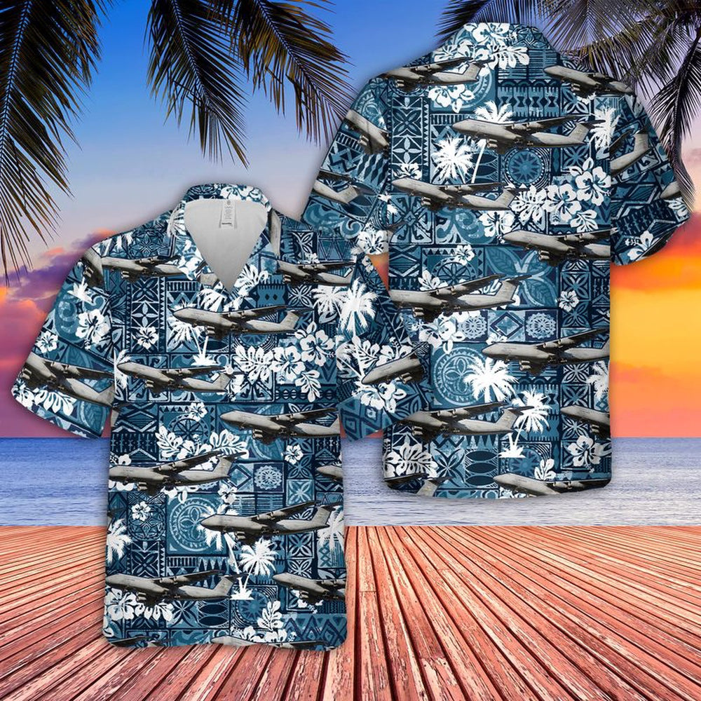 Air Force Hawaiian Shirt, US Air Force Lockheed C-5M Super Galaxy Hawaiian Shirt, Air Force Aloha Shirt