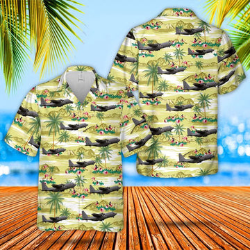 Air Force Hawaiian Shirt, US Air Force Lockheed EC-130H Compass Call 41st Electronic Combat Squadron Hawaiian Shirt, Air Force Aloha Shirt