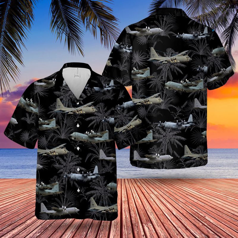 Air Force Hawaiian Shirt, US Air Force Lockheed EC-130H Compass Call Hawaiian Shirt, Air Force Aloha Shirt