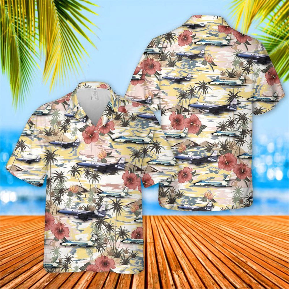 Air Force Hawaiian Shirt, US Air Force Lockheed Jetstar Hawaiian Shirt, Air Force Aloha Shirt