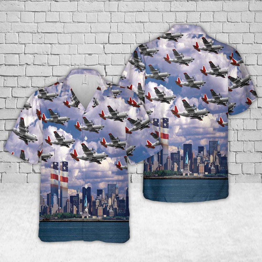 Air Force Hawaiian Shirt, US Air Force Lockheed LC-130 New York Air National Guard Hawaiian Shirt, Air Force Aloha Shirt