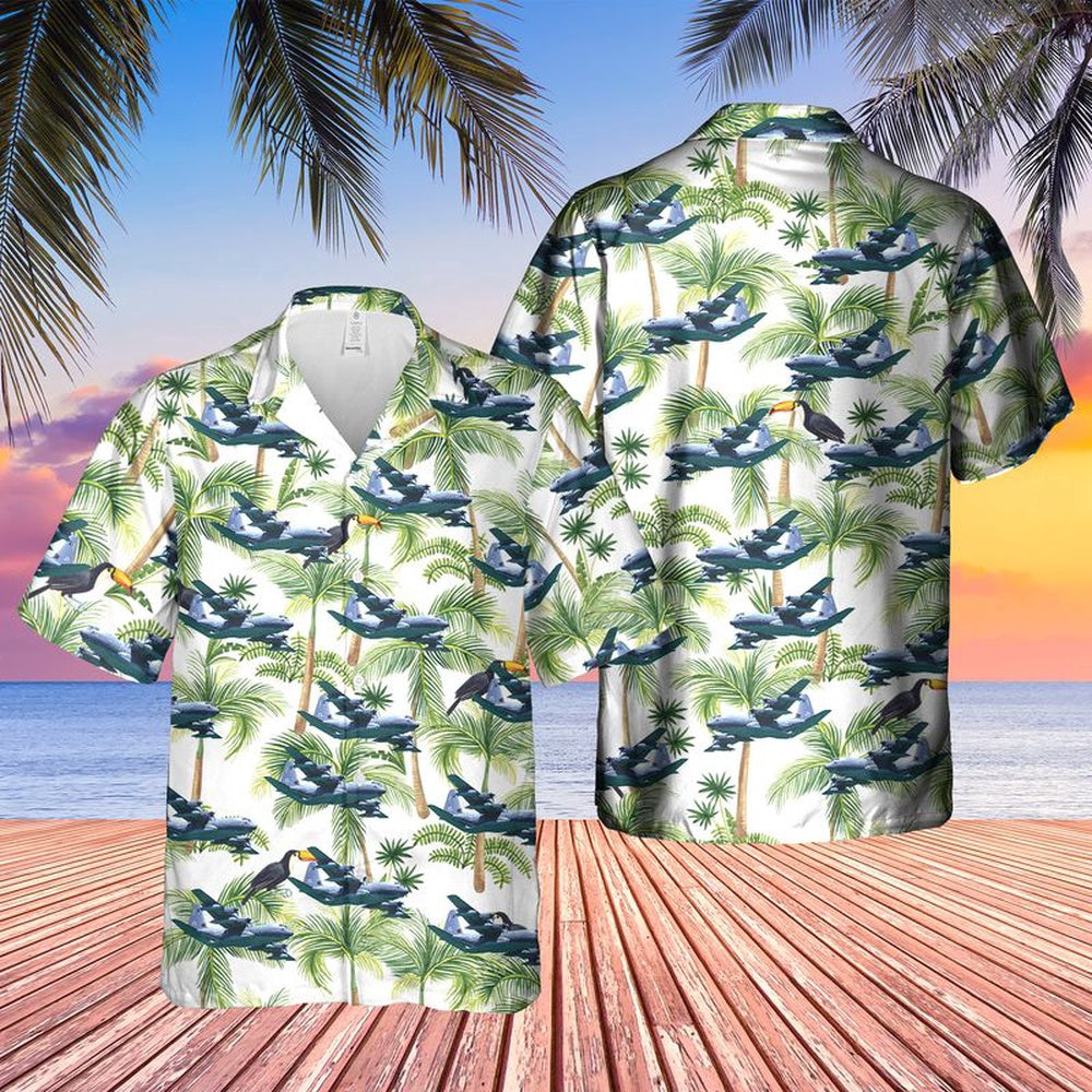 Air Force Hawaiian Shirt, US Air Force Lockheed Martin MC-130J Commando II Hawaiian Shirt, Air Force Aloha Shirt