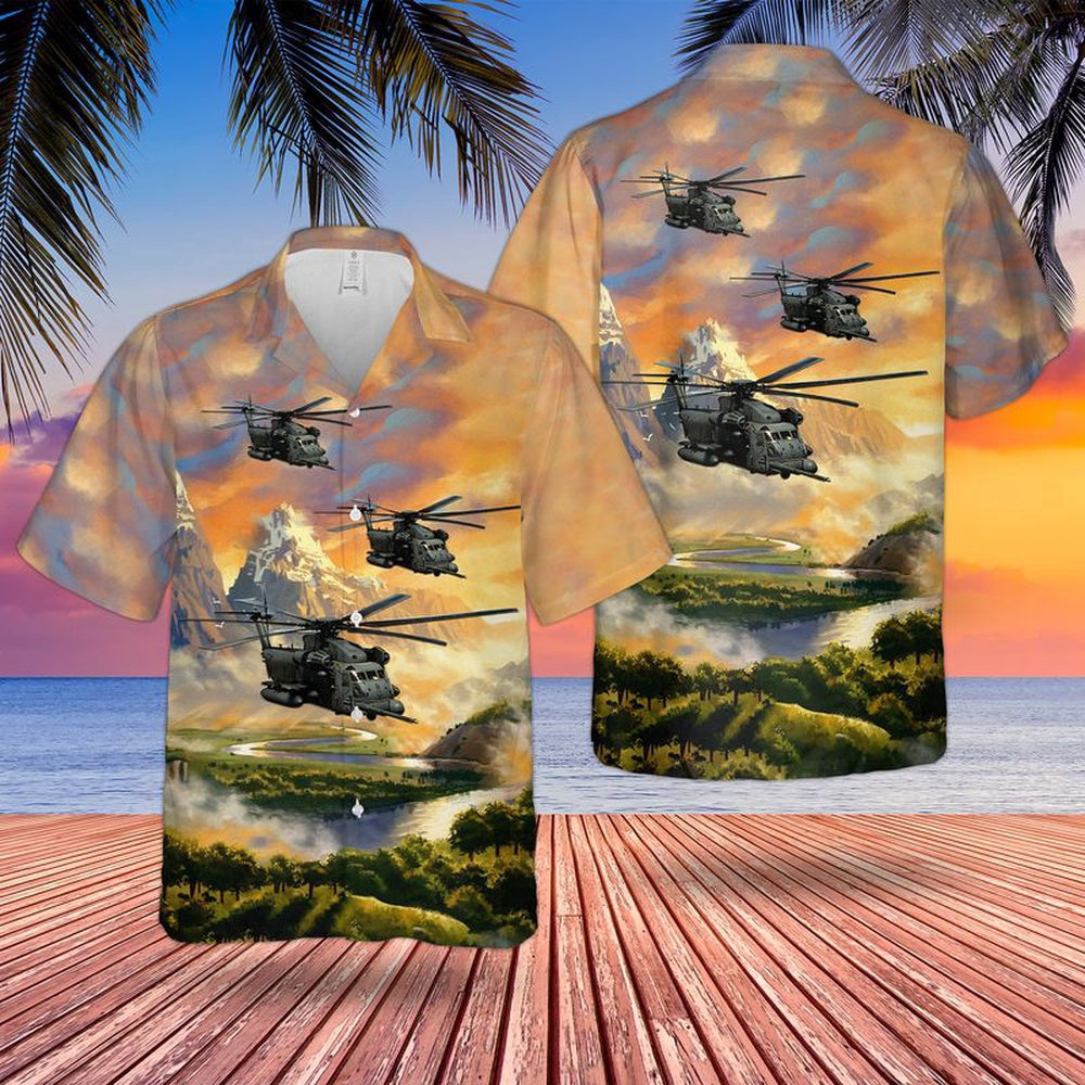 Air Force Hawaiian Shirt, US Air Force MH-53M Pave Low IV Of 21st Special Operations Squadron Hawaiian Shirt, Air Force Aloha Shirt