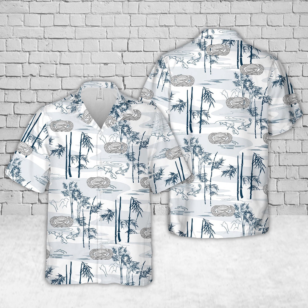Air Force Hawaiian Shirt, US Air Force Manpower & Personnel Badge Hawaiian Shirt, Air Force Aloha Shirt