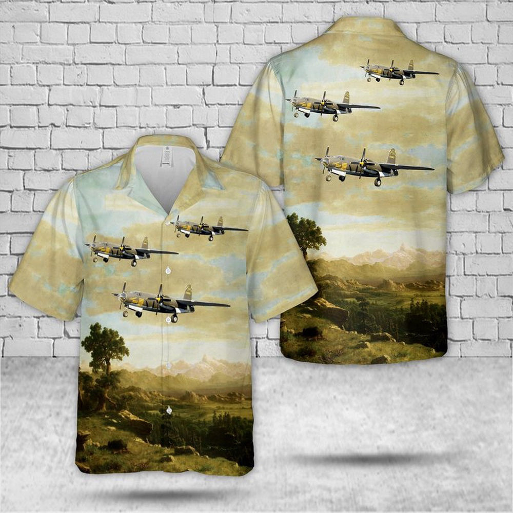 Air Force Hawaiian Shirt, US Air Force Martin B-26G-11-MA Marauder Shootin Hawaiian Shirt, Air Force Aloha Shirt