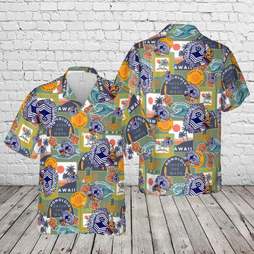 Air Force Hawaiian Shirt, US Air Force Master Sergeant Chief (Indian Head) Hawaiian Shirt, Air Force Aloha Shirt