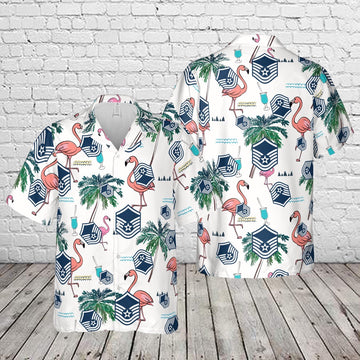 Air Force Hawaiian Shirt, US Air Force Master sergeant Rank Hawaiian Shirt, Air Force Aloha Shirt