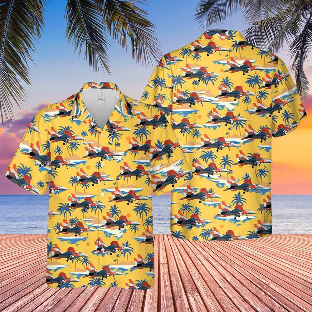 Air Force Hawaiian Shirt, US Air Force McDonnell Douglas F-15A (SN 71-0280) The First Prototype Hawaiian Shirt, Air Force Aloha Shirt