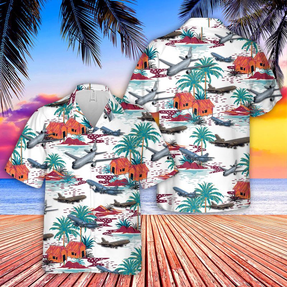 Air Force Hawaiian Shirt, US Air Force McDonnell Douglas KC-10 Extender Hawaiian Shirt, Air Force Aloha Shirt