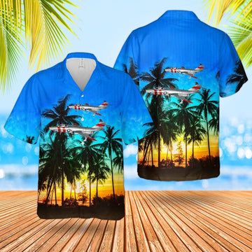 Air Force Hawaiian Shirt, US Air Force McDonnell RF-101C Voodoo Sun Run Hawaiian Shirt, Air Force Aloha Shirt