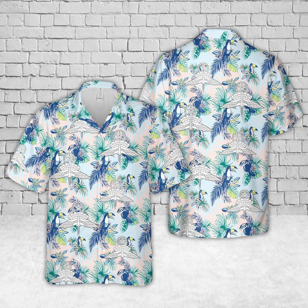 Air Force Hawaiian Shirt, US Air Force Military Freefall Parachutist Badge Master Hawaiian Shirt, Air Force Aloha Shirt