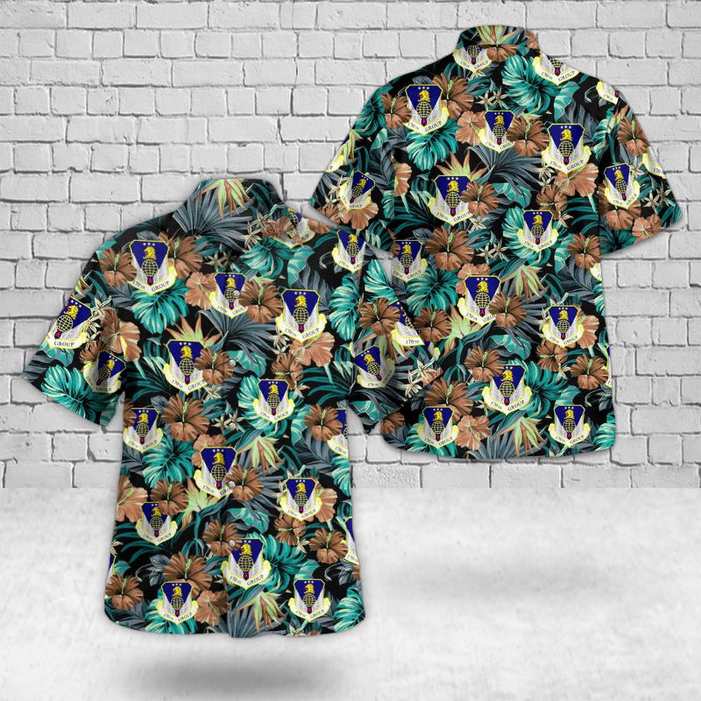 Air Force Hawaiian Shirt, US Air Force Nebraska Air National Guard 170th Group Hawaiian Shirt, Air Force Aloha Shirt