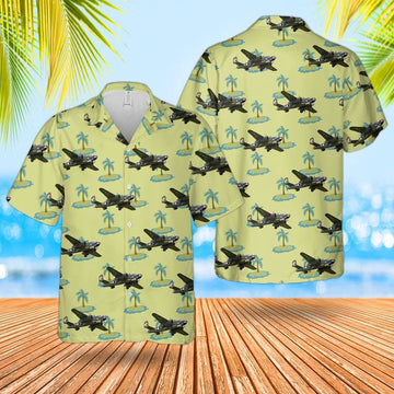 Air Force Hawaiian Shirt, US Air Force North American B-25J Mitchell 0934 Bettys Dream (N5672V) Hawaiian Shirt, Air Force Aloha Shirt