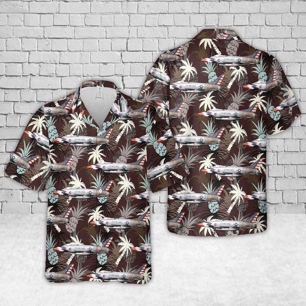 Air Force Hawaiian Shirt, US Air Force North American F100 C Skyblazers Aerobatic Team Hawaiian Shirt, Air Force Aloha Shirt