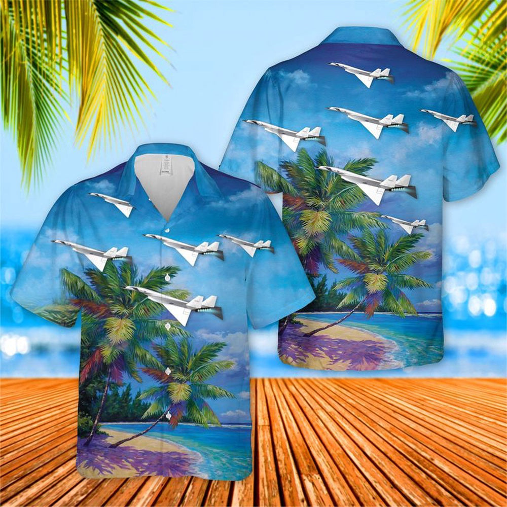 Air Force Hawaiian Shirt, US Air Force North American XB-70 Valkyrie Hawaiian Shirt, Air Force Aloha Shirt
