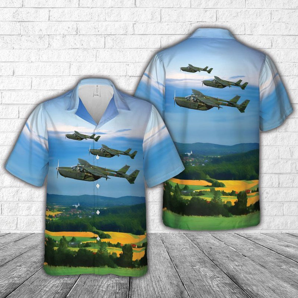 Air Force Hawaiian Shirt, US Air Force O-2A aircraft Hawaiian Shirt, Air Force Aloha Shirt