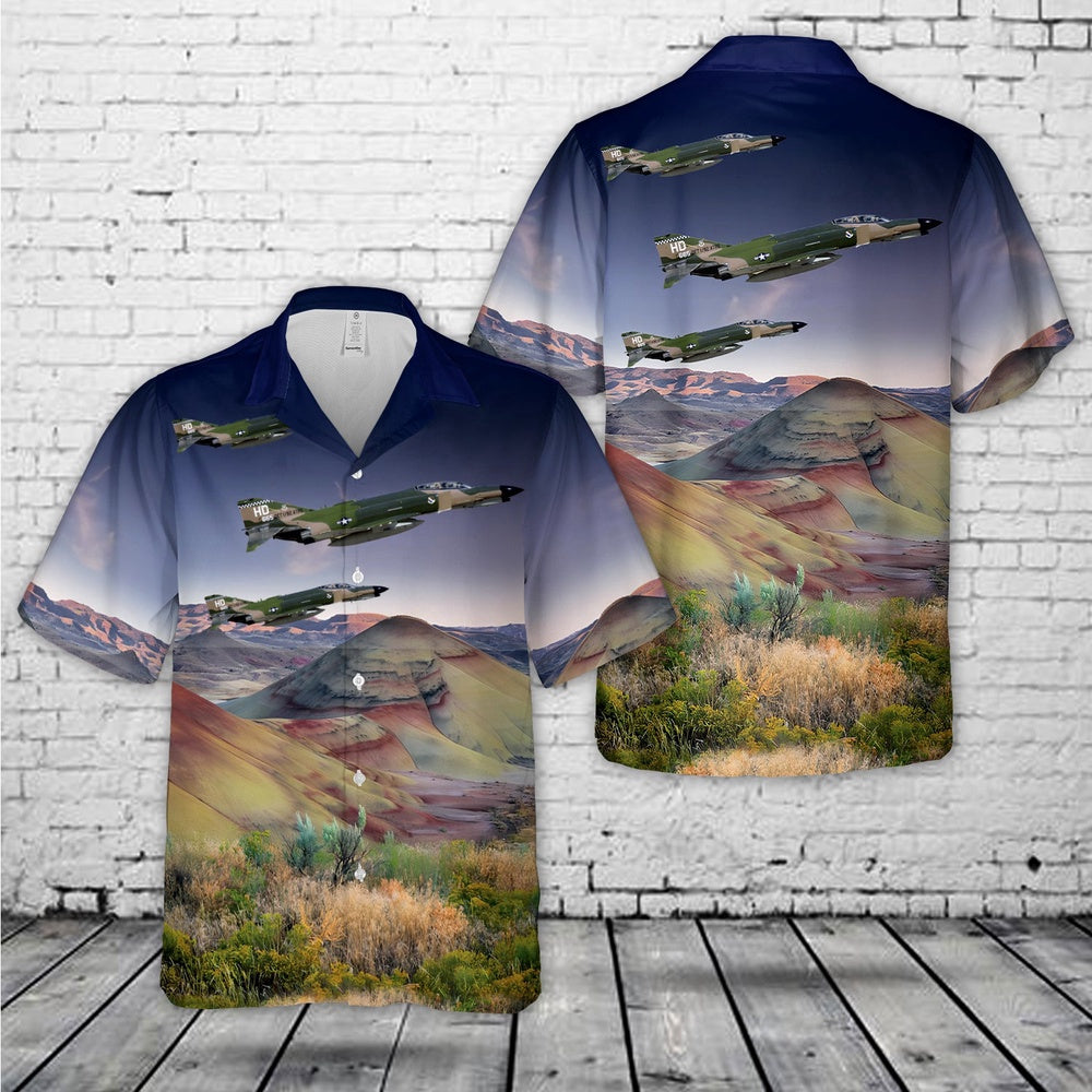 Air Force Hawaiian Shirt, US Air Force QF-4E Phantom Hawaiian Shirt, Air Force Aloha Shirt
