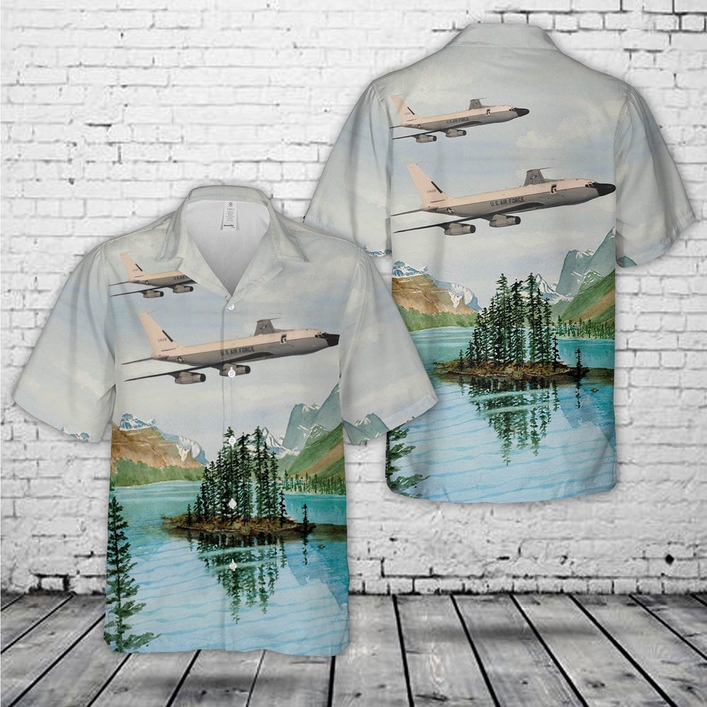 Air Force Hawaiian Shirt, US Air Force RC-135X Cobra Eye Hawaiian Shirt, Air Force Aloha Shirt
