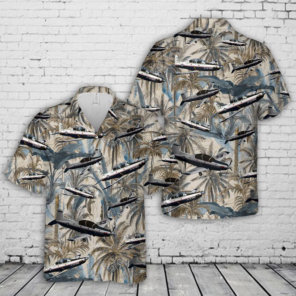 Air Force Hawaiian Shirt, US Air Force Raytheon T-6A Texan II Hawaiian Shirt, Air Force Aloha Shirt