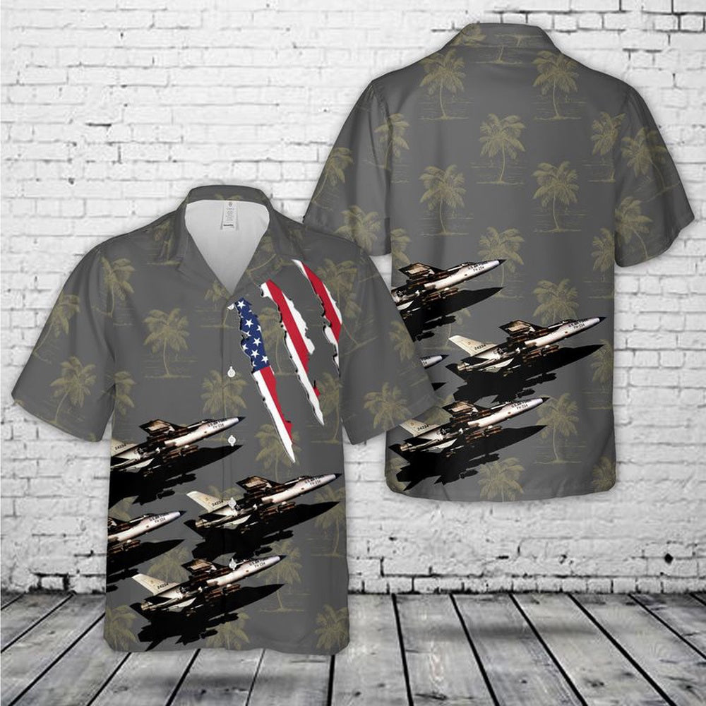 Air Force Hawaiian Shirt, US Air Force Republic F-105D-30-RE Thunderchief (SN 62-4234) Hawaiian Shirt, Air Force Aloha Shirt