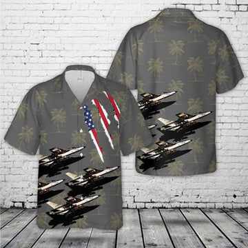 Air Force Hawaiian Shirt, US Air Force Republic F-105D-30-RE Thunderchief (SN 62-4234) Hawaiian Shirt, Air Force Aloha Shirt